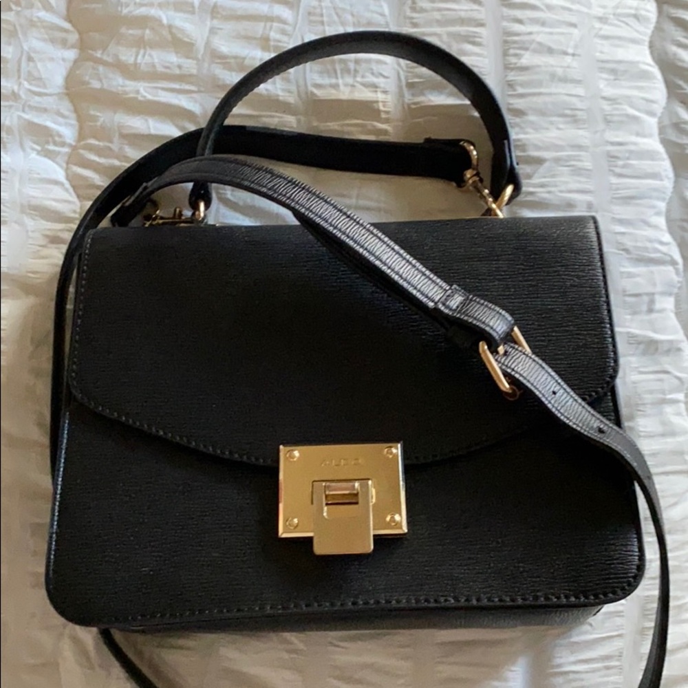 Aldo crossbody satchel bag purse black